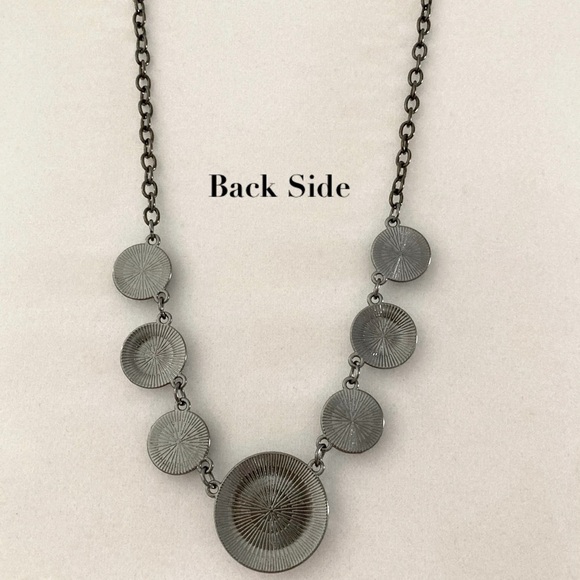 NWT Black Chain Smoky Stone Rhinestone Necklace - Picture 5 of 11